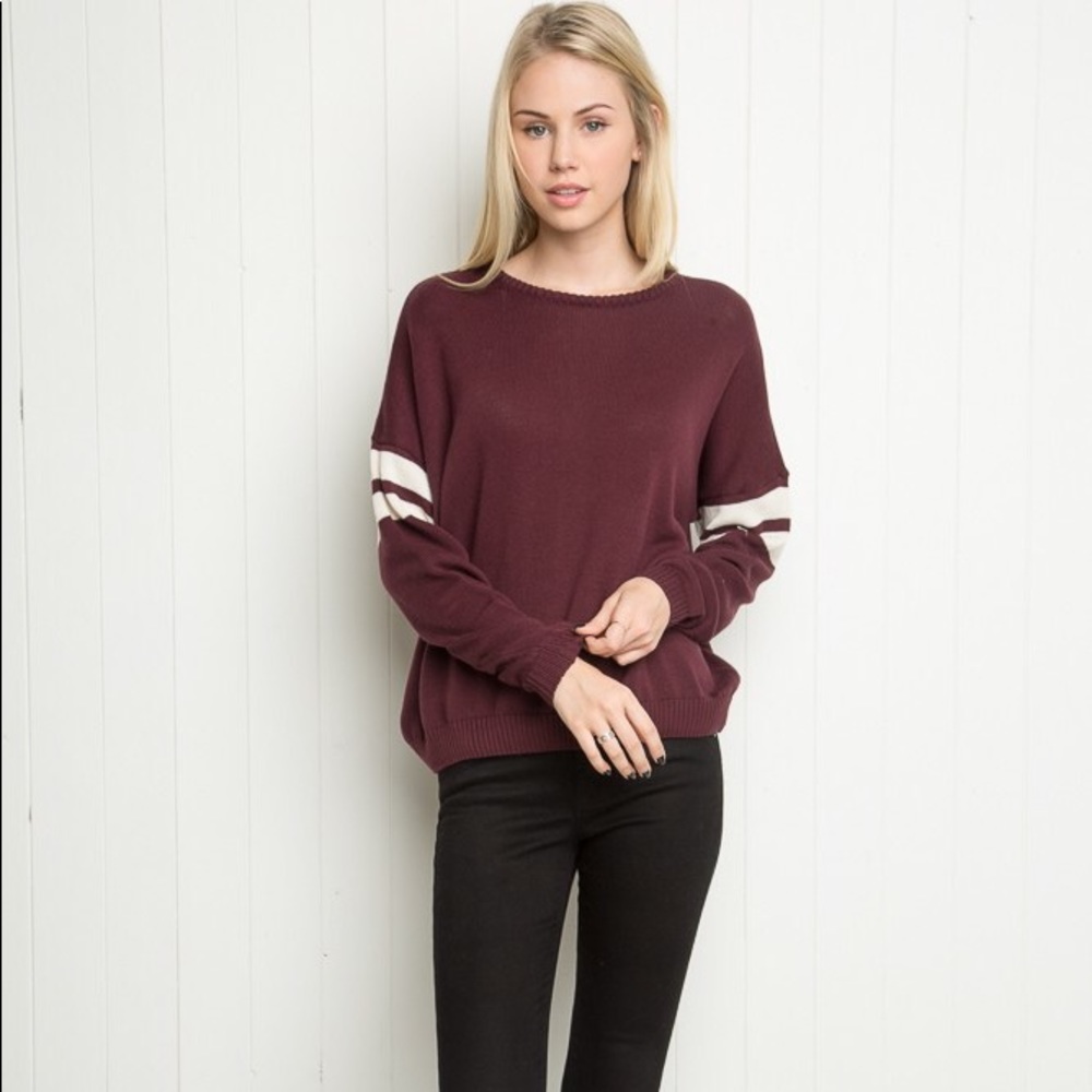 Brandy Burgundy Jersey Sweater